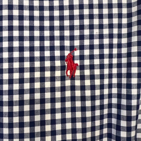 RALPH LAUREN CHECKERED BUTTON DOWN COTTON SHIRT SIZE LARGE MEN’S - Picture 2 of 3